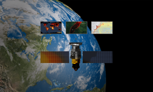 Photo: GLOLABLMARITIMETRAFFIC.ORG (MARITIME TRAFFIC MAP); NASA EARTH OBSERVATORY (WILDFIRE MAP); MARIT JENTOFT NILSEN/NASA (SOIL MOISTURE MAP); DJALALXJAY/SKETCHFAB (SATELLITE); 1EXPERT/ADOBE STOCK (EARTH)